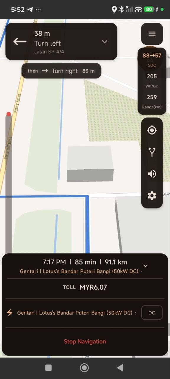 Navigation on a phone with OBD-II telemetry